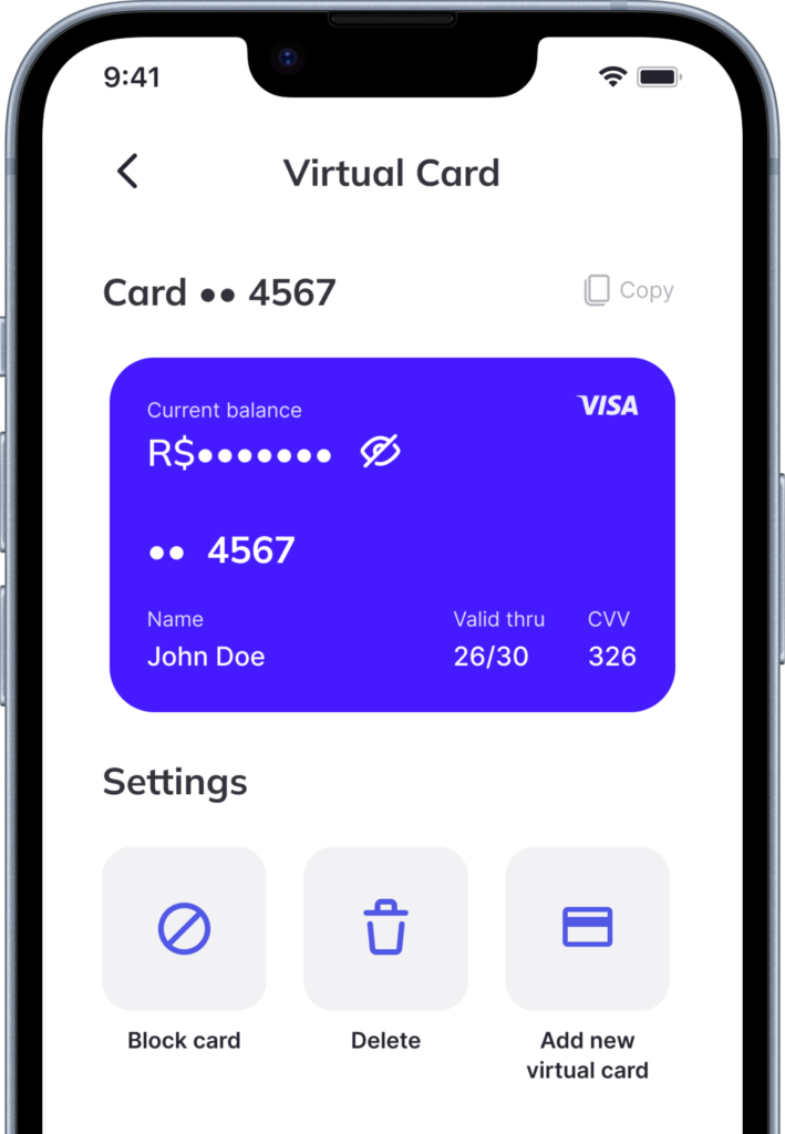 phone - virtual card